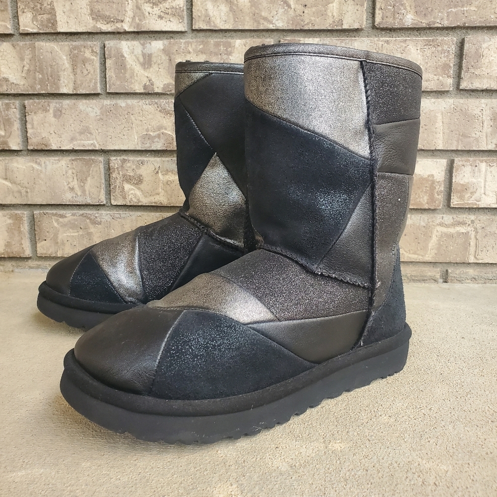 Ugg Classic Short Glitter Patchwork Suede Women's… - image 8